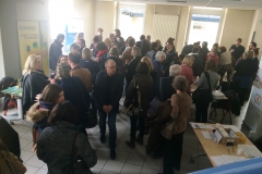 pause et visite stands labos